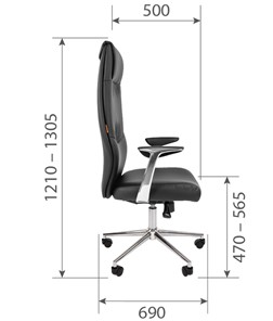 Кресло компьютерное CHAIRMAN Vista Экокожа премиум коричневая (vista) в Магадане - предосмотр 6
