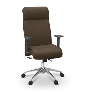 Офисное кресло для руководителя Dark (подлокотники 3D) экокожа премиум / коричневая CN1116 в Магадане