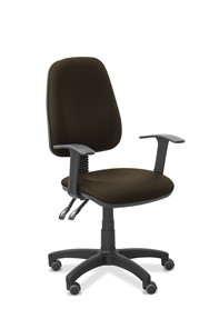 Кресло офисное Эльза Т, экокожа премиум / коричневая CN1116 в Магадане