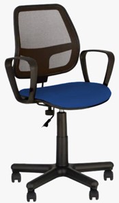 Компьютерное кресло ALFA GTP (PM60) CAGLIARI черный, синий в Магадане
