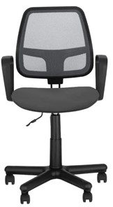 Компьютерное кресло ALFA GTP (PM60) ткань CAGLIARI /сетка черный в Магадане