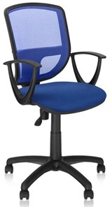 Кресло компьютерное BETTA GTP (PL62) ткань CAGLIARI C-6 /сетка синий в Магадане