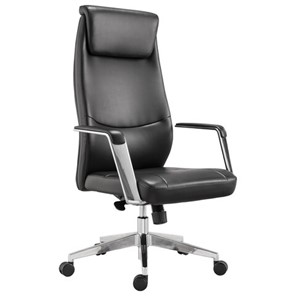 Офисное кресло BRABIX PREMIUM "Jazz EX-757", синхромеханизм, алюминий, экокожа, черное, 532489 в Магадане