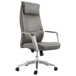 Офисное кресло BRABIX PREMIUM "Jazz EX-757", синхромеханизм, алюминий, экокожа, серое, 532490 в Магадане