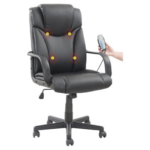 Офисное кресло BRABIX "Relax MS-001", 4 массажных модуля, экокожа, черное, 532519 в Магадане