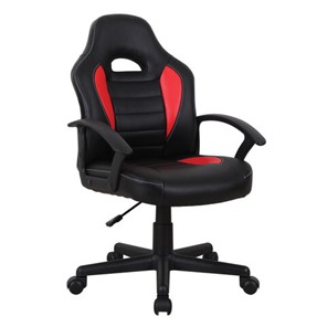 Кресло компьютерное BRABIX "Spark GM-201", экокожа, черное/красное, 532503 в Магадане
