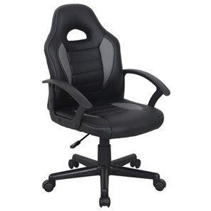 Офисное кресло BRABIX "Spark GM-201", экокожа, черное/серое, 532504 в Магадане