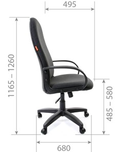 Компьютерное кресло CHAIRMAN 279, экокожа, цвет черный в Магадане - предосмотр 3