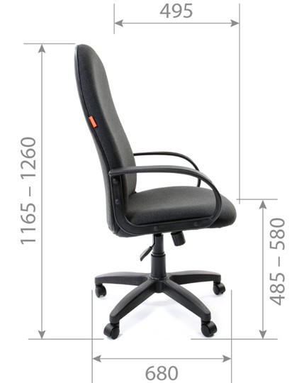 Компьютерное кресло CHAIRMAN 279, экокожа, цвет черный в Магадане - изображение 3