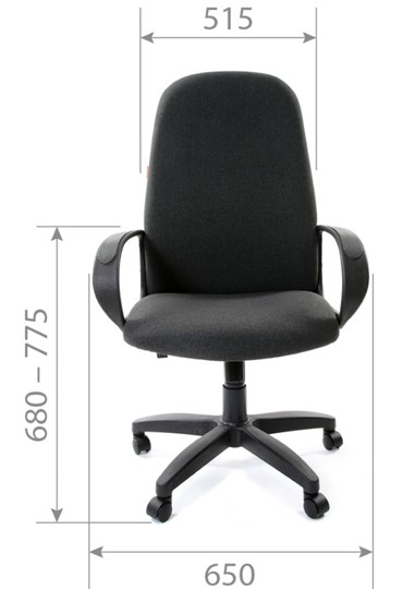 Компьютерное кресло CHAIRMAN 279, экокожа, цвет черный в Магадане - изображение 2