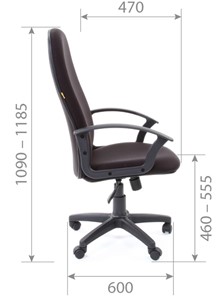 Кресло компьютерное CHAIRMAN 289, ткань, цвет серый в Магадане - предосмотр 4