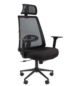 Компьютерное кресло CHAIRMAN 535 BLACK Сетчатый акрил черный / Полиэстер черный в Магадане