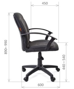 Компьютерное кресло CHAIRMAN 627 ткань, цвет черный в Магадане - предосмотр 3
