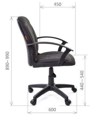 Компьютерное кресло CHAIRMAN 627 ткань, цвет черный в Магадане - изображение 3
