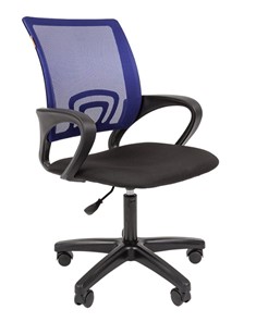 Офисное кресло CHAIRMAN 696 black LT, синий в Магадане