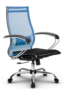 Кресло офисное МЕТТА B 2m 9/K131, Основание 17833  голубой/черный в Магадане