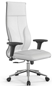 Кресло офисное Метта Мetta L 1m 46/2D Infinity Easy Clean (MPES) топган OMS, нижняя часть 17853 белый в Магадане