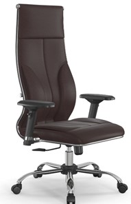 Кресло офисное Мetta L 1m 46/4D Infinity Easy Clean топган, нижняя часть 17833 темно-коричневый в Магадане