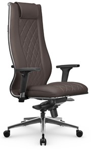 Кресло офисное МЕТТА L 1m 50M/2D Infinity Easy Clean мультиблок, нижняя часть 17839 темно-коричневый в Магадане