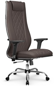 Кресло офисное МЕТТА L 1m 50M/2D Infinity Easy Clean топган, нижняя часть 17833 темно-коричневый в Магадане