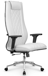 Кресло офисное МЕТТА L 1m 50M/2D Infinity Easy Clean топган, нижняя часть 17852 белый в Магадане