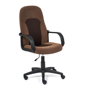 Кресло офисное PARMA флок/ткань, коричневый, арт.15020 в Магадане