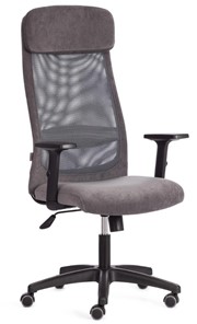 Компьютерное кресло PROFIT PLT флок/ткань, серый, 29/W-12, арт.20537 в Магадане
