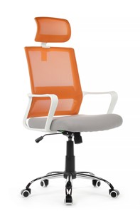 Кресло компьютерное Riva RCH 1029HW, серый/оранжевый в Магадане
