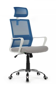 Кресло Riva RCH 1029HW, серый/синий в Магадане