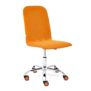 Кресло компьютерное RIO флок/кож/зам, оранжевый/оранжевый, арт.14188 в Магадане