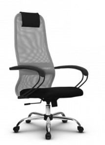 Компьютерное кресло SU-BK130-8 CH серый/черный в Магадане