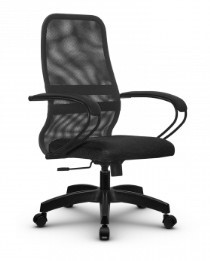 Кресло SU-CK130-8 PL темно-серый/черный в Магадане
