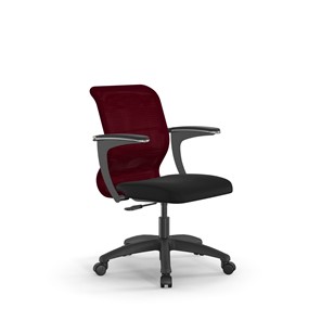 Офисное кресло SU-M-4/подл.160/осн.005 бордовый/черный в Магадане