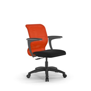 Кресло компьютерное SU-M-4/подл.160/осн.005 оранжевый/черный в Магадане