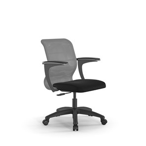 Офисное кресло SU-M-4/подл.160/осн.005 светло-серый/черный в Магадане