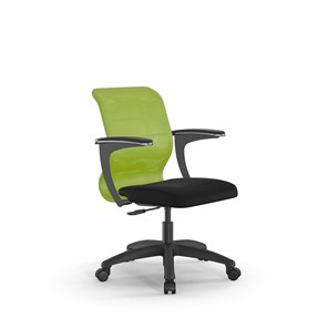 Кресло компьютерное SU-M-4/подл.160/осн.005 зеленый/черный в Магадане