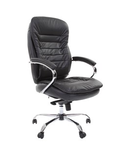 Офисное кресло CHAIRMAN 795 кожа, цвет черный в Магадане