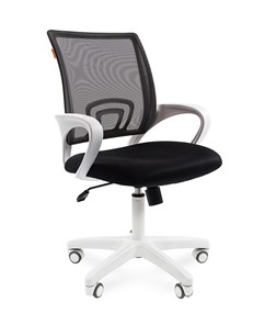 Кресло компьютерное CHAIRMAN 696 white, черный в Магадане
