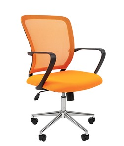 Кресло компьютерное CHAIRMAN 698 CHROME new Сетка TW-66 (оранжевый) в Магадане