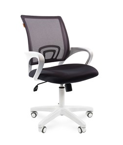 Кресло компьютерное CHAIRMAN 696 white, tw12-tw04 серый в Магадане