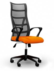 Кресло компьютерное ДамОфис 5600, оранж/черное в Магадане