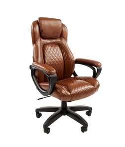 Компьютерное кресло CHAIRMAN 432, экокожа, цвет коричневый в Магадане