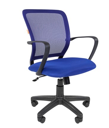 Офисное кресло CHAIRMAN 698 black TW-05, ткань, цвет синий в Магадане - изображение