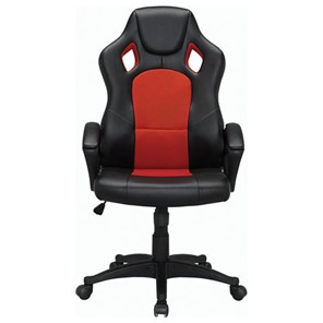 Кресло компьютерное Brabix Rider EX-544 (экокожа черная/ткань красная) в Магадане