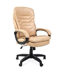 Офисное кресло CHAIRMAN 795 LT, экокожа, цвет бежевый в Магадане