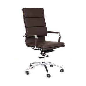 Офисное кресло CHAIRMAN 750 экокожа коричневая в Магадане