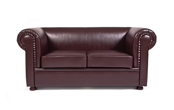 Прямой диван Честер лайт двухместный, экокожа в Магадане - изображение