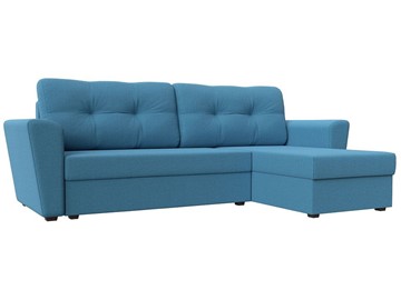 Угловой диван для гостиной Амстердам Лайт, Амур голубой (рогожка) в Магадане