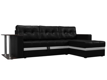 Угловой диван для гостиной Атланта М, Черный (экокожа) в Магадане