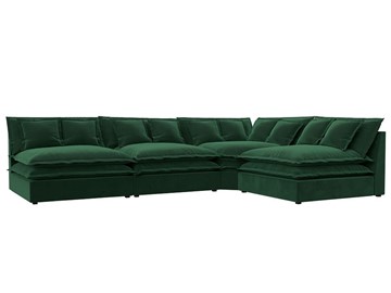 Угловой диван Лига-040, Зеленый (велюр) в Магадане